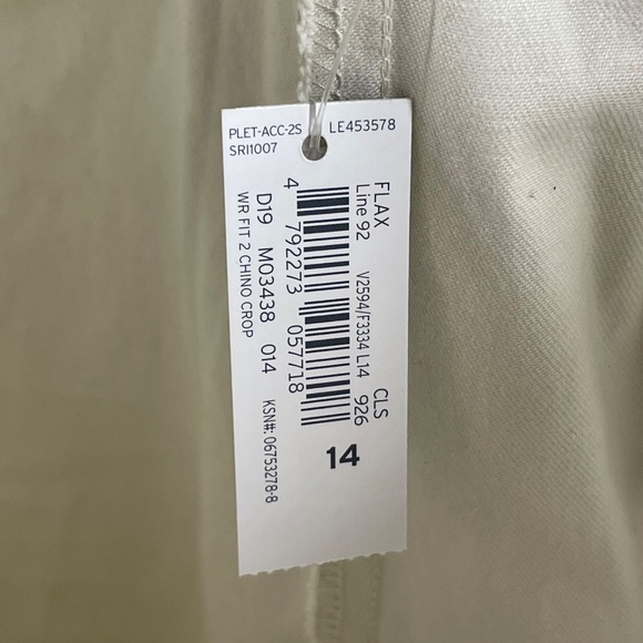 NEW Lands End Pants Womens 14 khaki beige straight leg casual - Picture 5 of 10